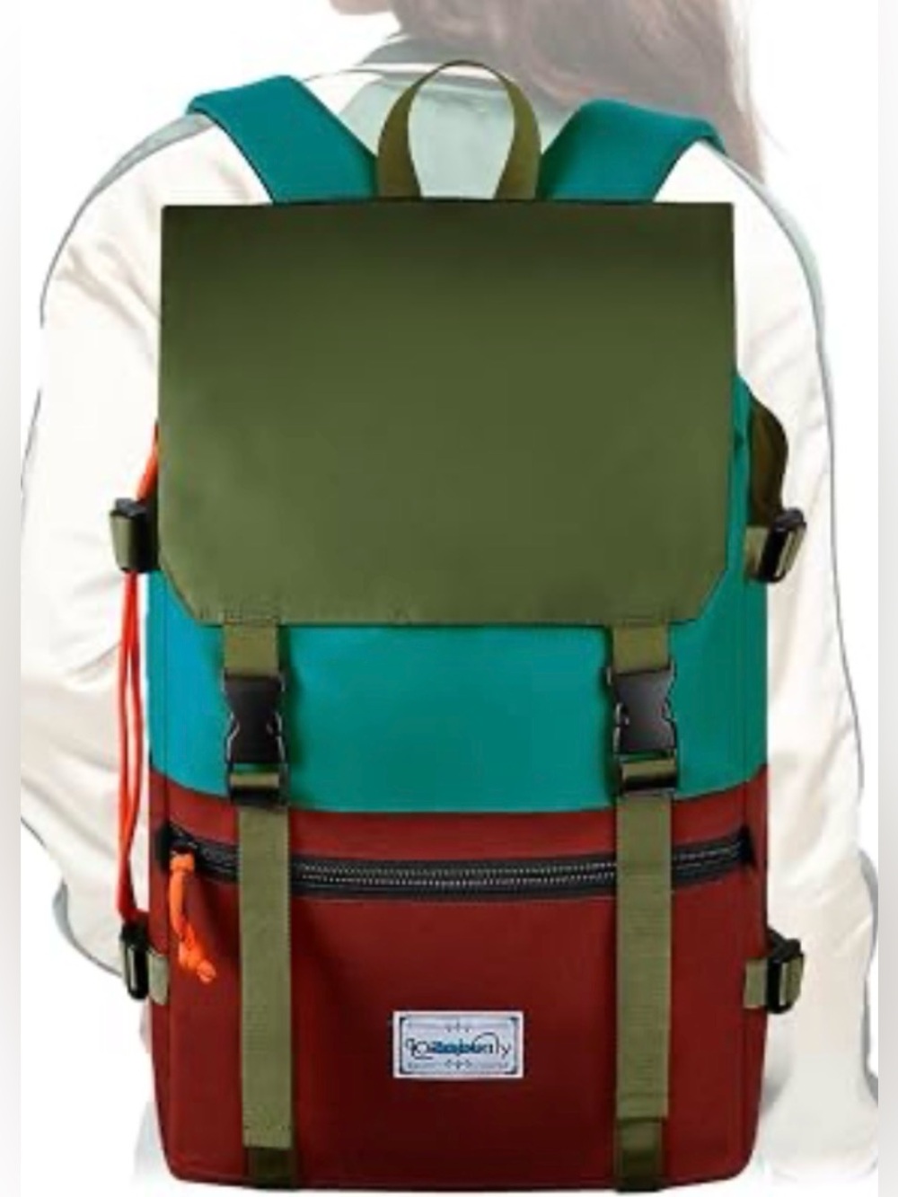 Gozabualy Top Flap Design Vintage Backpack, Unisex, GUC